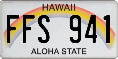 HI license plate FFS941