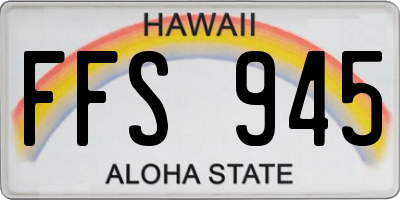 HI license plate FFS945