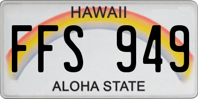 HI license plate FFS949