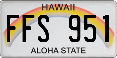 HI license plate FFS951