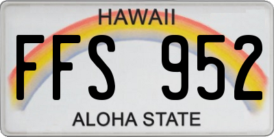 HI license plate FFS952