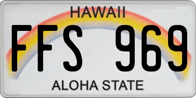 HI license plate FFS969