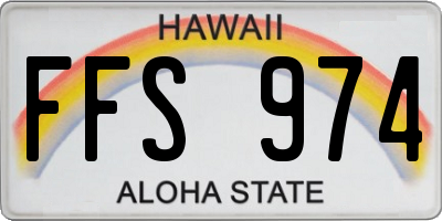 HI license plate FFS974
