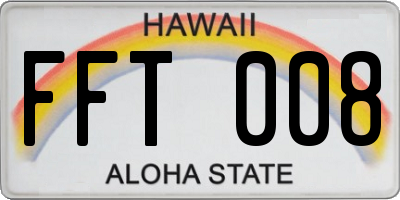 HI license plate FFT008