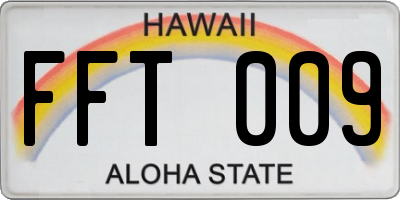 HI license plate FFT009