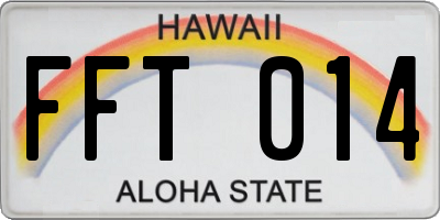 HI license plate FFT014