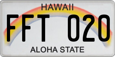 HI license plate FFT020