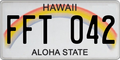 HI license plate FFT042