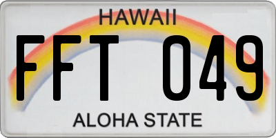 HI license plate FFT049
