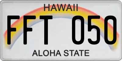 HI license plate FFT050