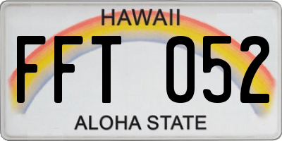 HI license plate FFT052