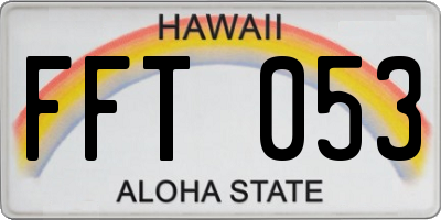 HI license plate FFT053