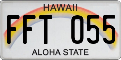 HI license plate FFT055