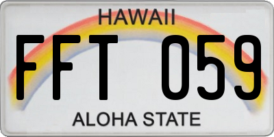 HI license plate FFT059