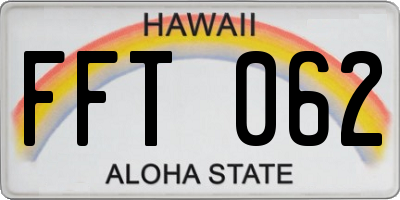 HI license plate FFT062