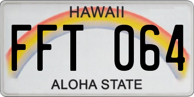 HI license plate FFT064