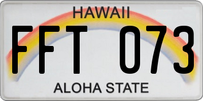 HI license plate FFT073