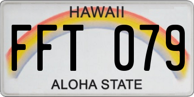 HI license plate FFT079