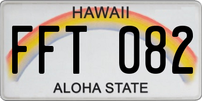 HI license plate FFT082