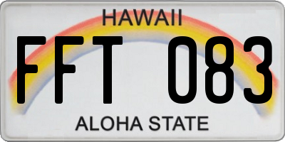 HI license plate FFT083