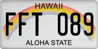 HI license plate FFT089