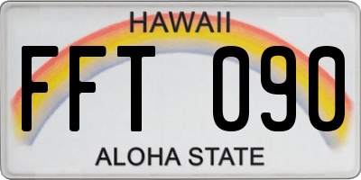 HI license plate FFT090