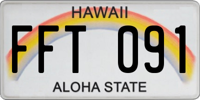 HI license plate FFT091