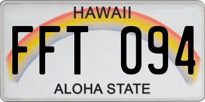 HI license plate FFT094