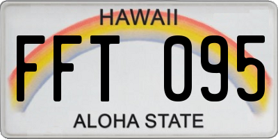 HI license plate FFT095