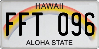 HI license plate FFT096