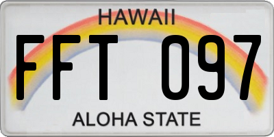 HI license plate FFT097
