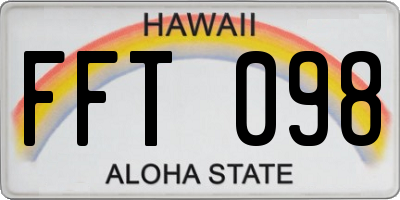HI license plate FFT098