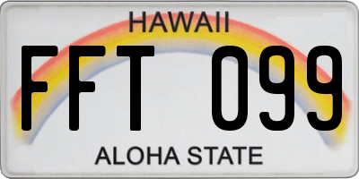 HI license plate FFT099