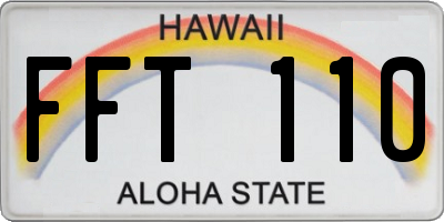 HI license plate FFT110