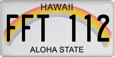 HI license plate FFT112