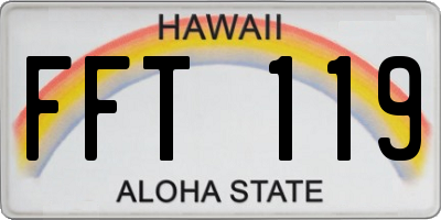 HI license plate FFT119