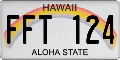 HI license plate FFT124