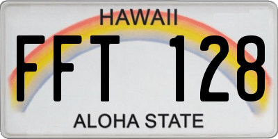HI license plate FFT128