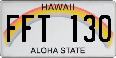HI license plate FFT130