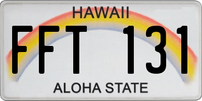 HI license plate FFT131