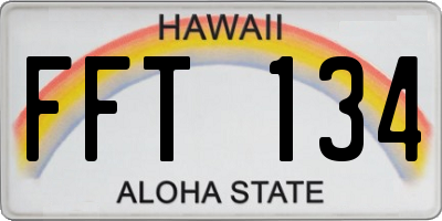 HI license plate FFT134