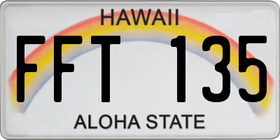 HI license plate FFT135