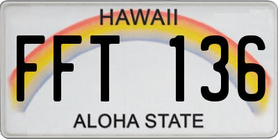 HI license plate FFT136