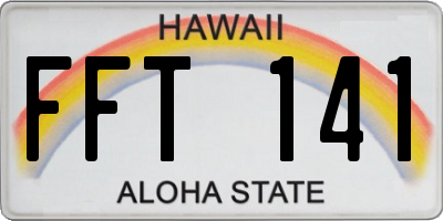 HI license plate FFT141
