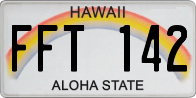 HI license plate FFT142