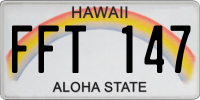 HI license plate FFT147
