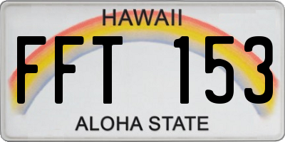 HI license plate FFT153