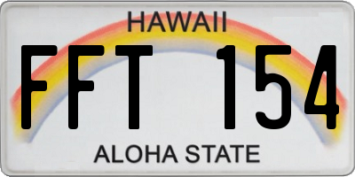 HI license plate FFT154