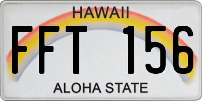 HI license plate FFT156