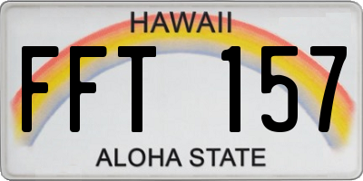 HI license plate FFT157